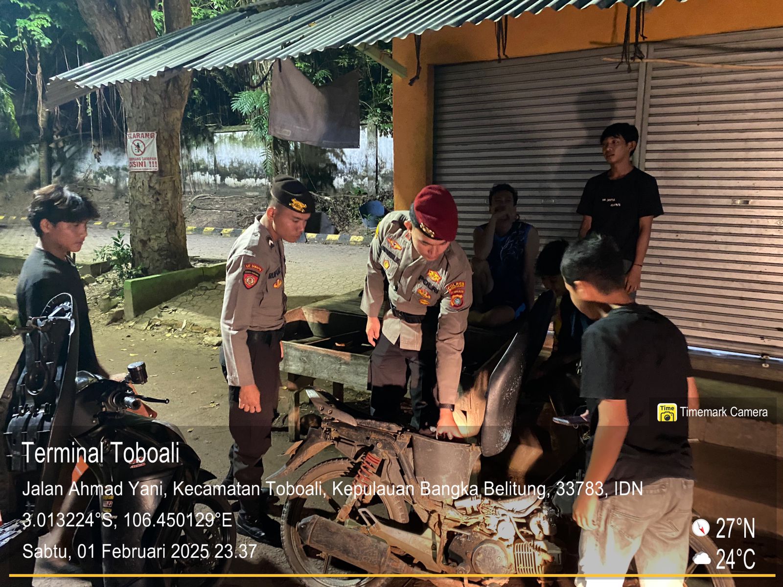  Cegah Kejahatan Jalanan dan Geng Motor, KRYD Polres Basel Patroli Malam