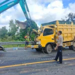 Insident Laka Beruntun Tiga Truk di Bangka Selatan, 1 Orang MD